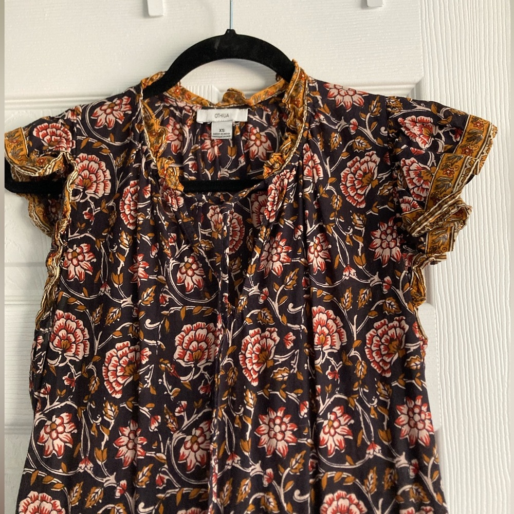 Othilia Anthropologie Patterned Mini Dress